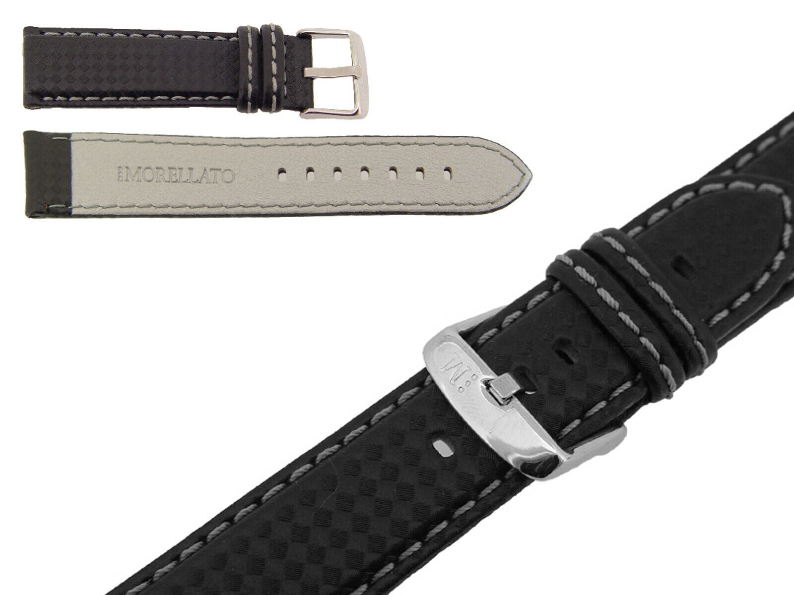 Cinturino Biking Water Resistant In Techno Carbonio Grigio Ansa 24