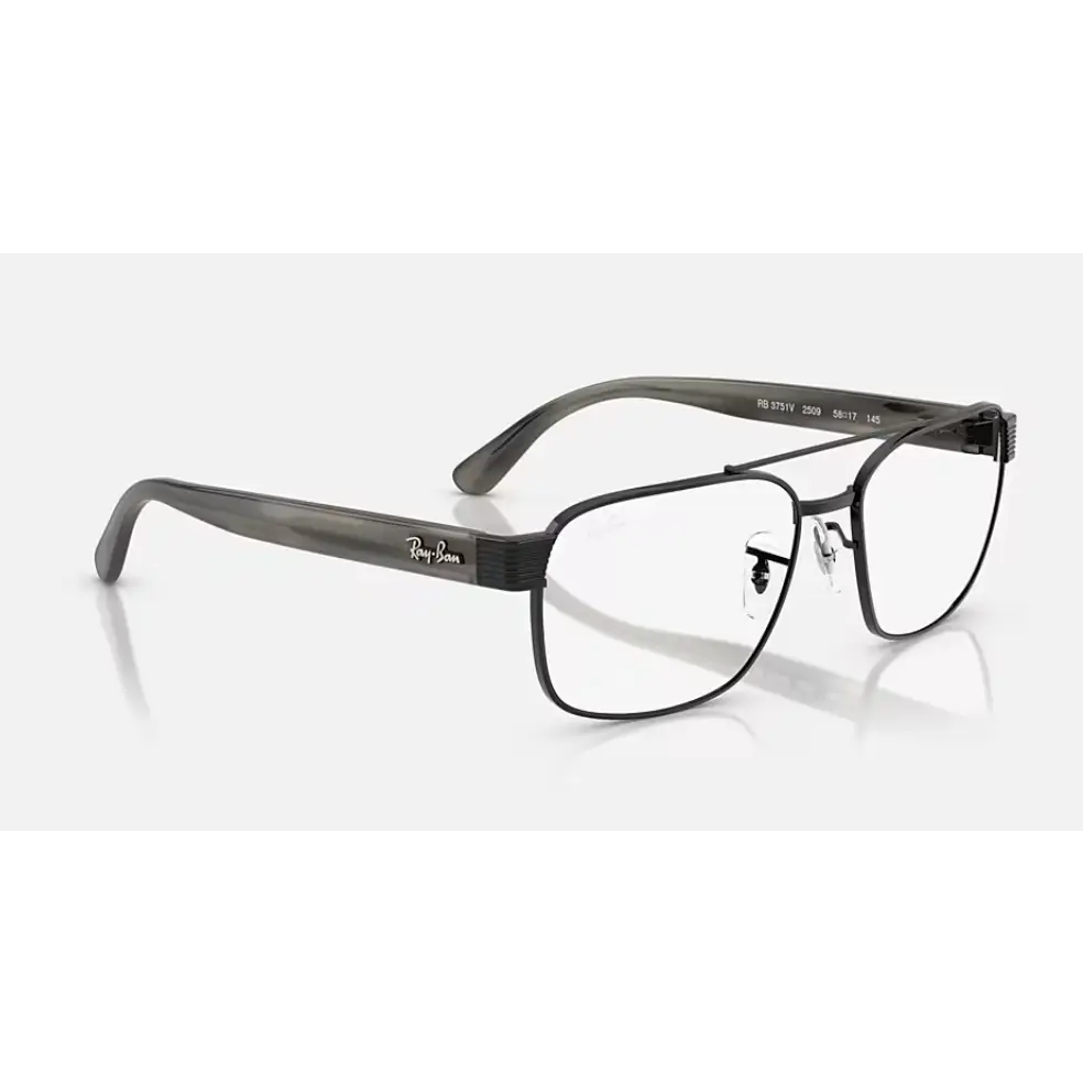 Occhiali Ray-Ban RB3751V 2509 58/17 neri rettangolari opachi