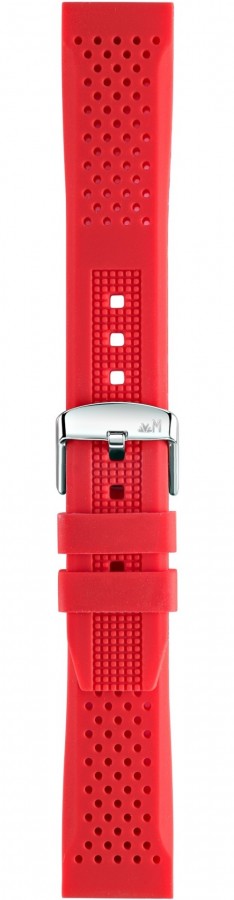Morellato Cinturino Linea Sile In Silicone Traforato Rosso ansa 20