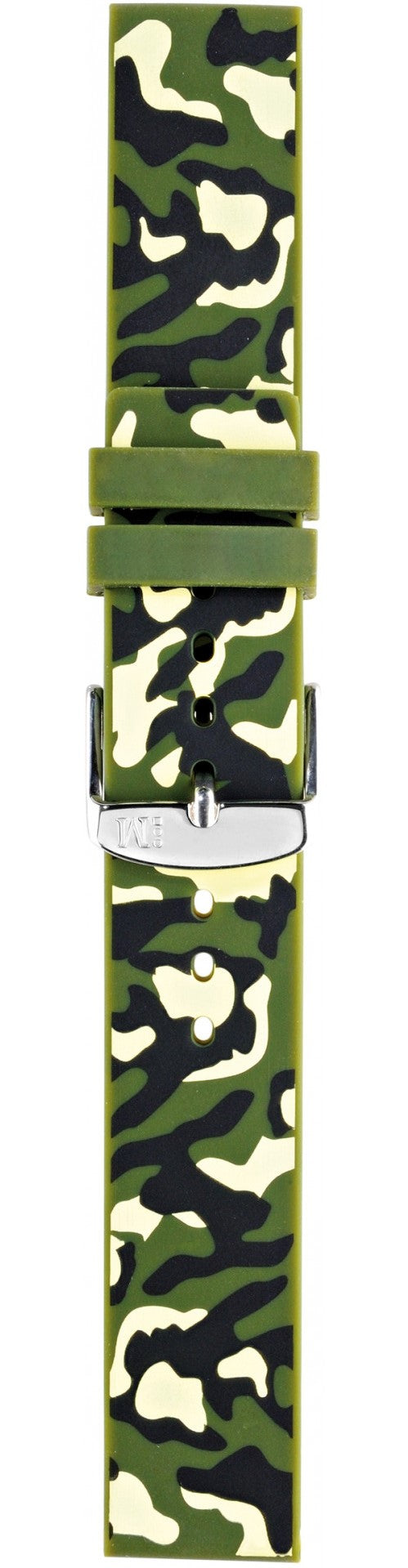 Morellato Cinturino In Silicone Linea Camouflage Verde Militare Ansa 20
