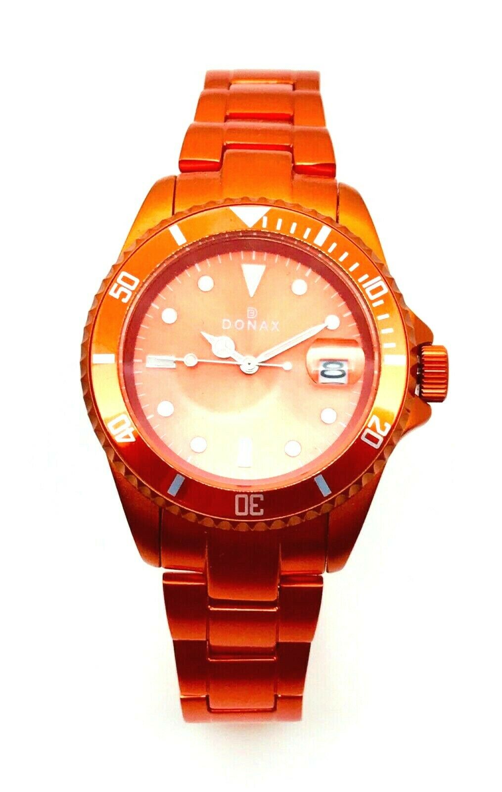 Donax Orologio Unisex Con Cassa E Bracciale In Alluminio Arancione