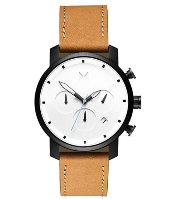 MVMT Orologio Cronografo Quarzo Uomo con Cinturino in Pelle D-MC02-WBTL