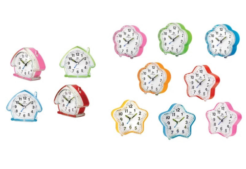 LOWELL SVEGLIA QUARZO ANALOGICA LUCE E SUONERIA BIP-BIP Fiore Azzurro JA7049FA