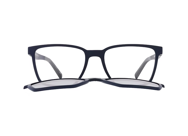 INVU. Montatura Unisex Con Clip-on Da Sole A Calamita Polarizzato IG42612B