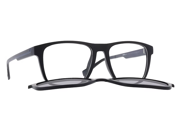 INVU. Montatura Unisex Con Clip-on Da Sole A Calamita Polarizzato IG42603A