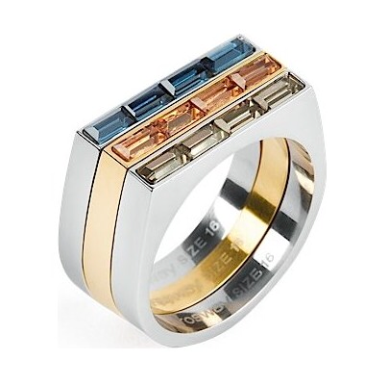 Anello Donna Triplo Philosophy In Acciaio BPH33D Mis. 18