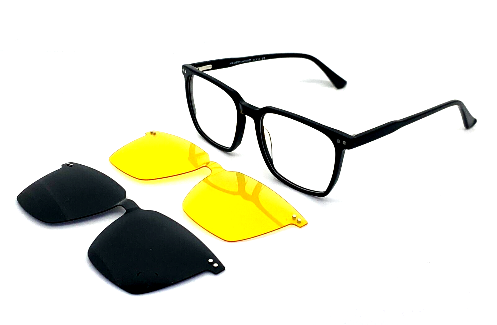 Madison Avenue N.Y.C. Montatura Unisex Doppia Clip-on Da Sole Magnetica F3014-1