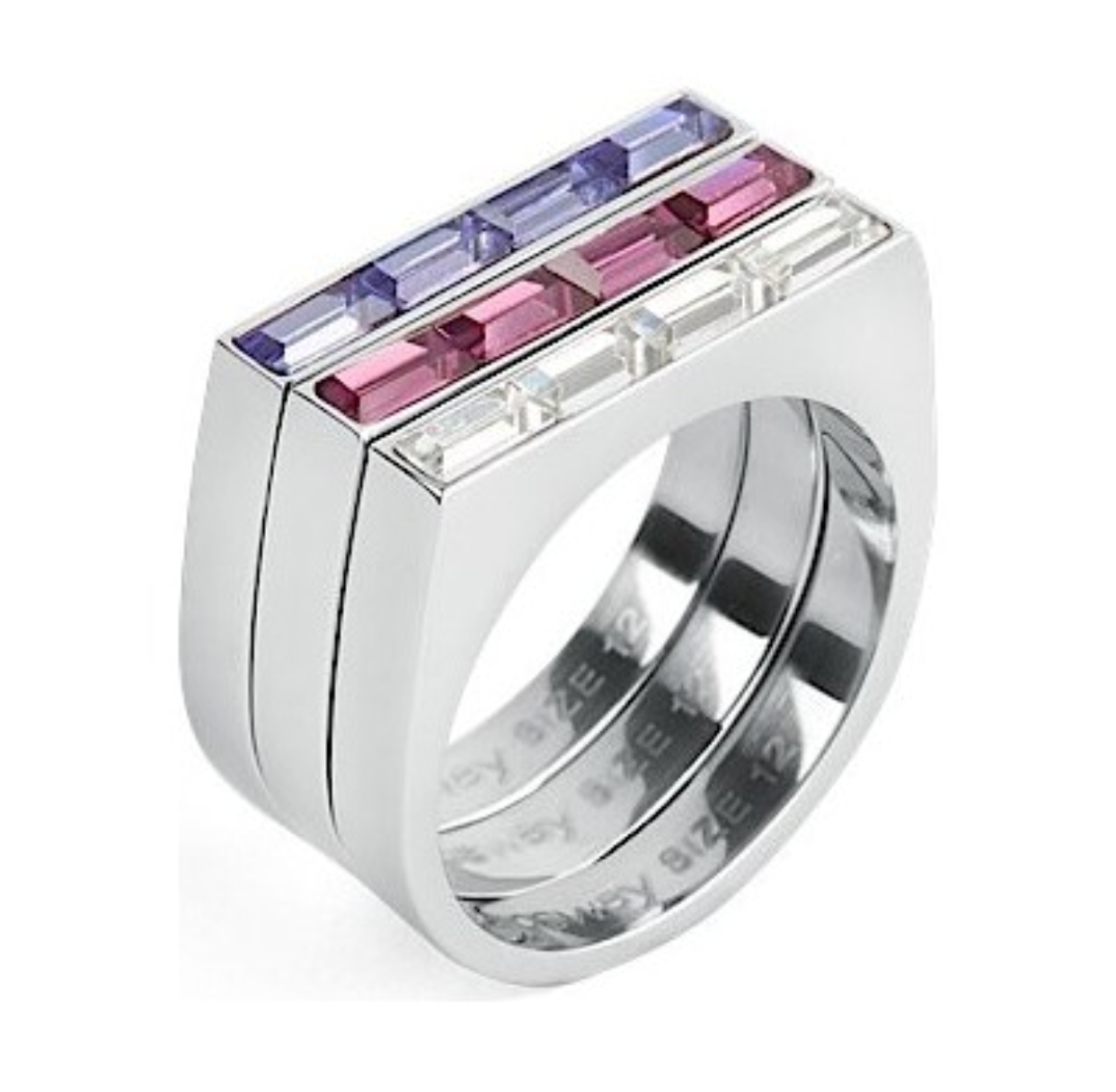 Anello Donna Triplo Philosophy In Acciaio BPH32A Mis. 12