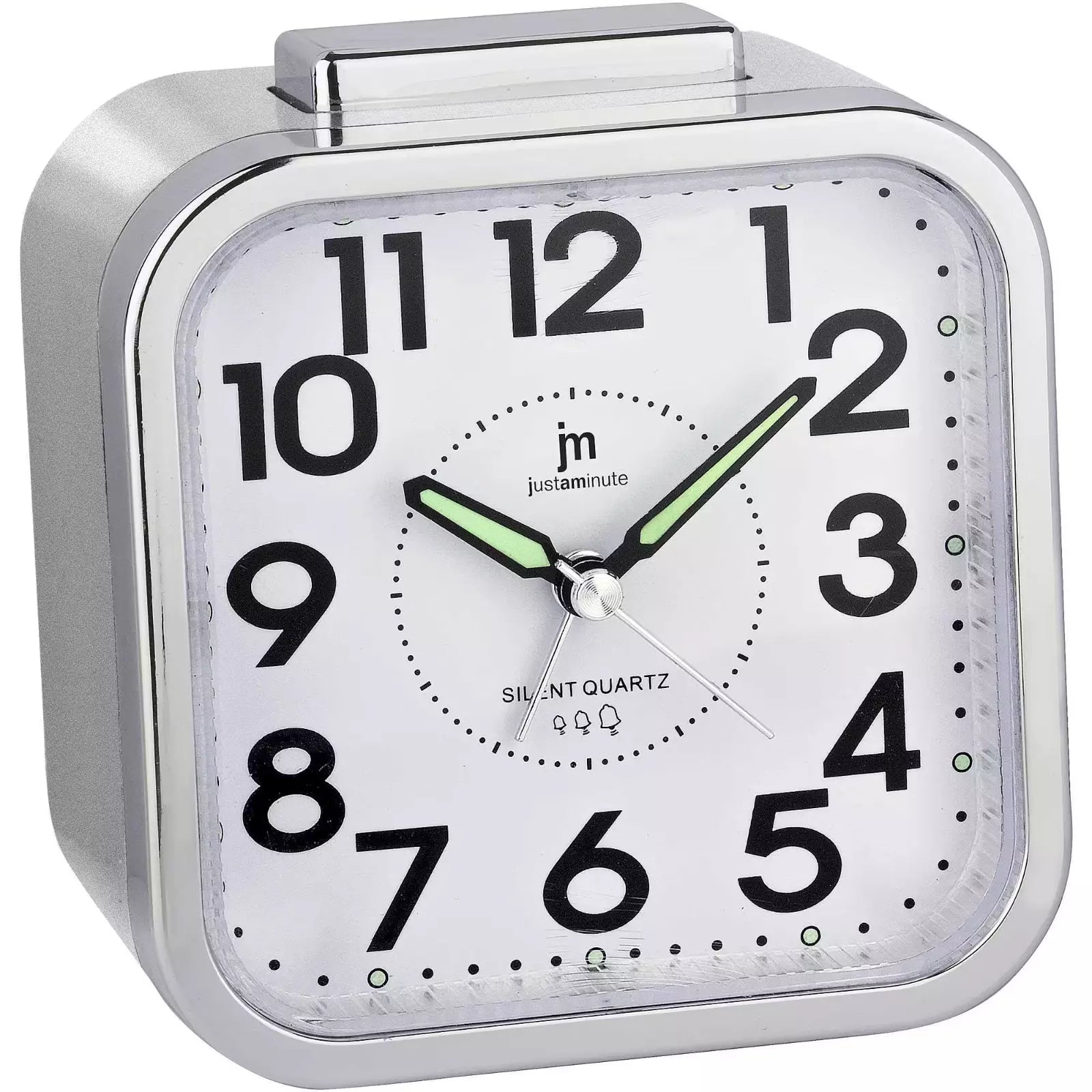 LOWELL SVEGLIA QUARZO ANALOGICA CON LUCE SNOOZE E SUONERIA SILVER JA7051S