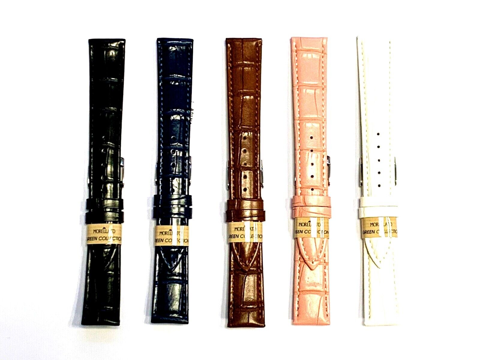 Morellato Cinturino Vegan Green In Pelle Stampa Coccodrillo Bianco Ansa 14