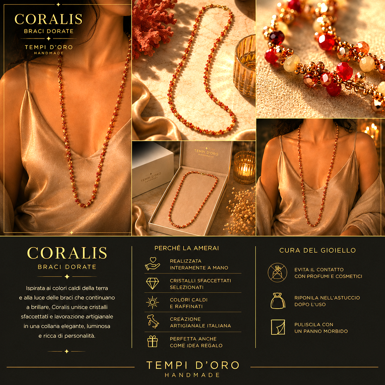 Collana Handmade Coralis – Braci Dorate