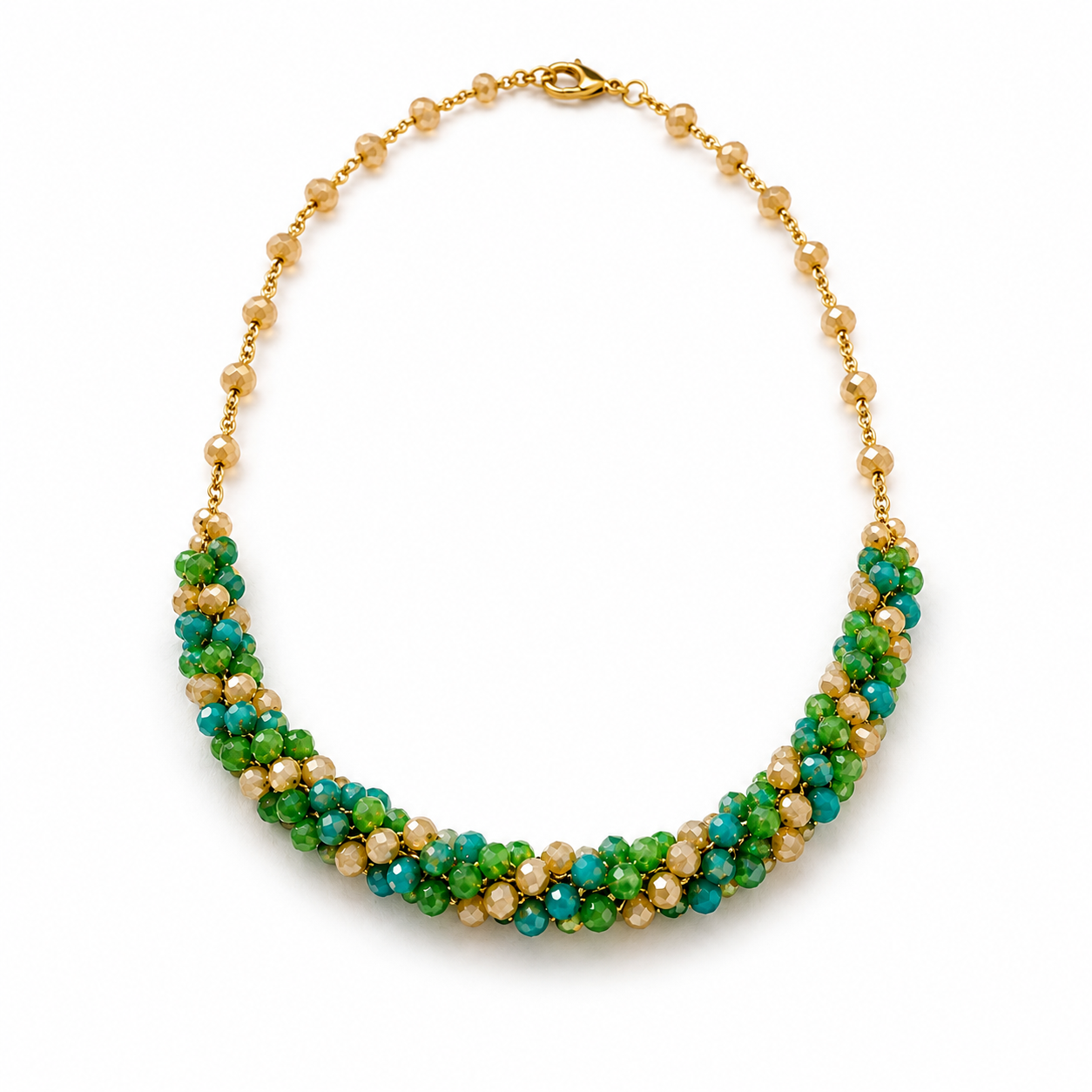 Collana Handmade Riviera in Cristalli – Laguna Smeraldo