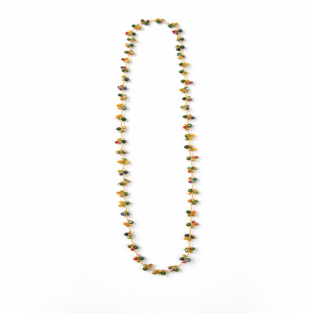 Collana handmade Breva – cristalli sfaccettati blu