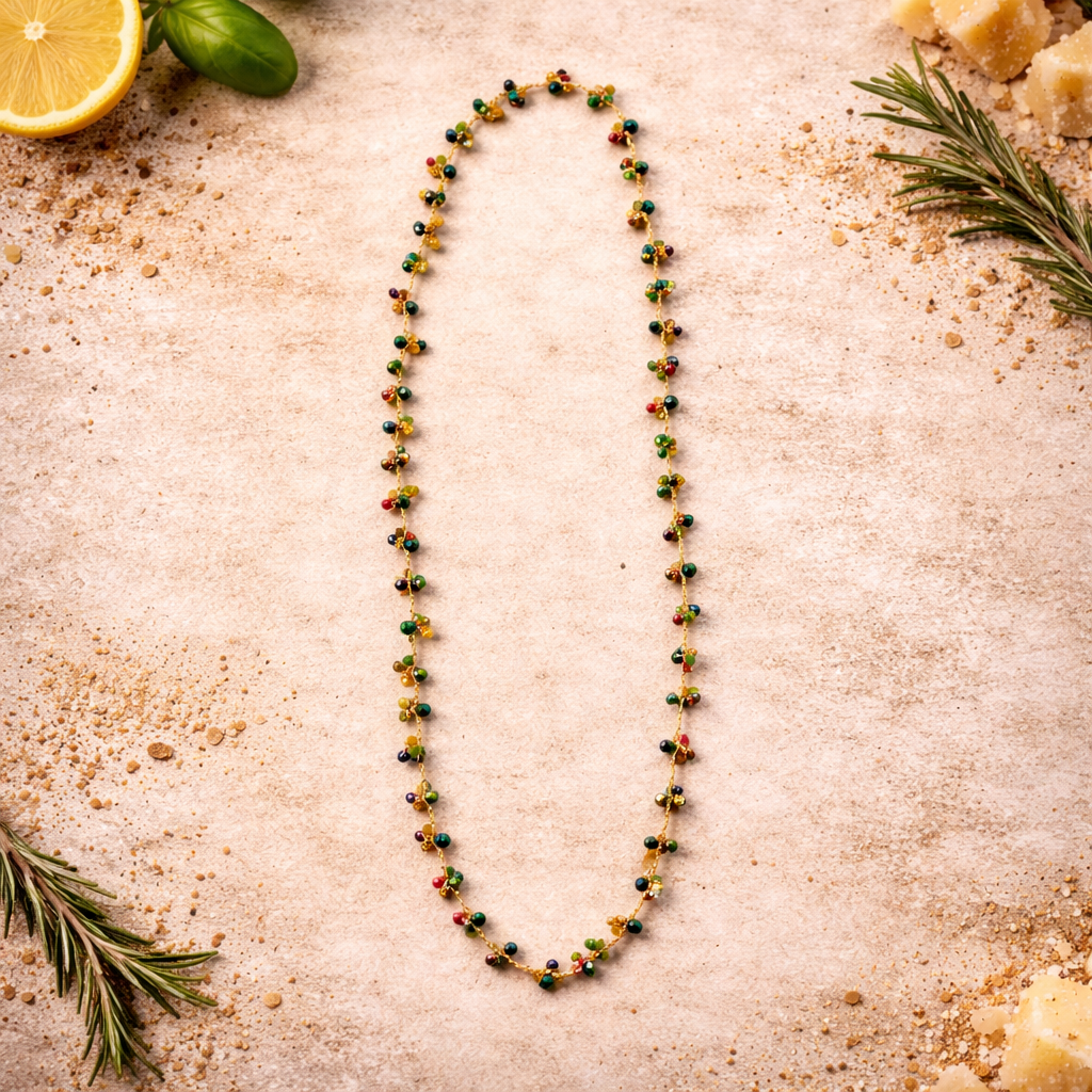 Collana handmade Breva – cristalli sfaccettati blu