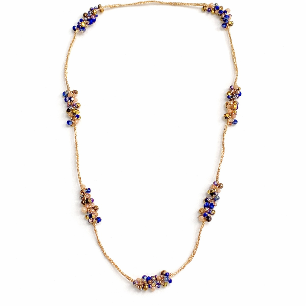 Collana Handmade Aurora Dorata con cristalli multicolor