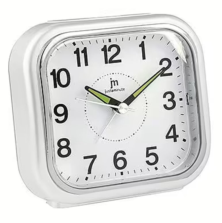 JUSTAMINUTE SVEGLIA QUARZO ANALOGICA CON LUCE SNOOZE E SUONERIA A CAMPANELLA JA7103B
