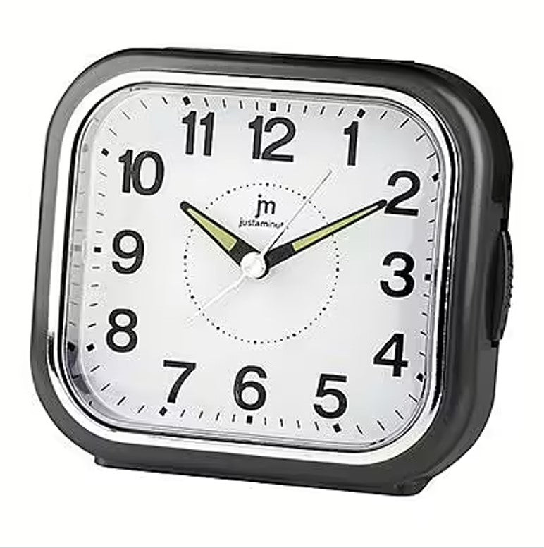 JUSTAMINUTE SVEGLIA QUARZO ANALOGICA CON LUCE SNOOZE E SUONERIA A CAMPANELLA JA7103N