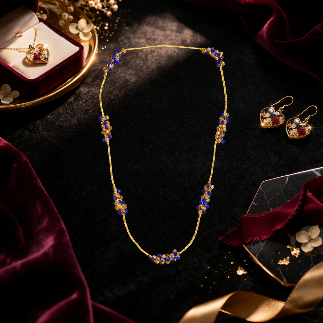 Collana Handmade Aurora Dorata con cristalli multicolor