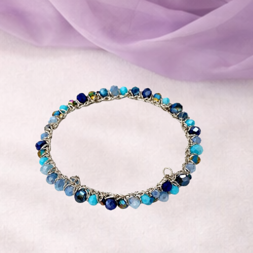Bracciale Handmade a Molla Aurora – Un Giro con cristalli sfaccettati