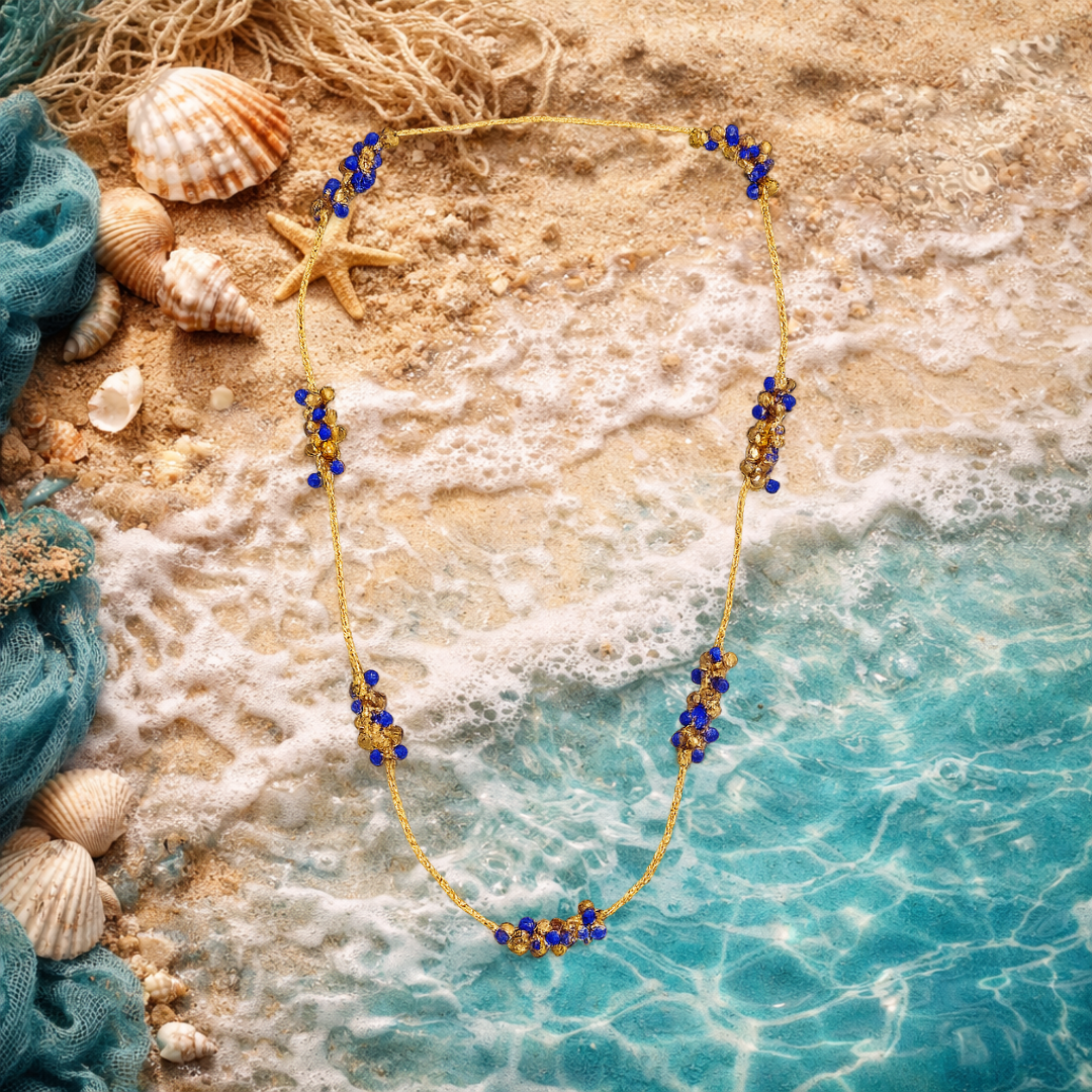 Collana Handmade Aurora Dorata con cristalli multicolor