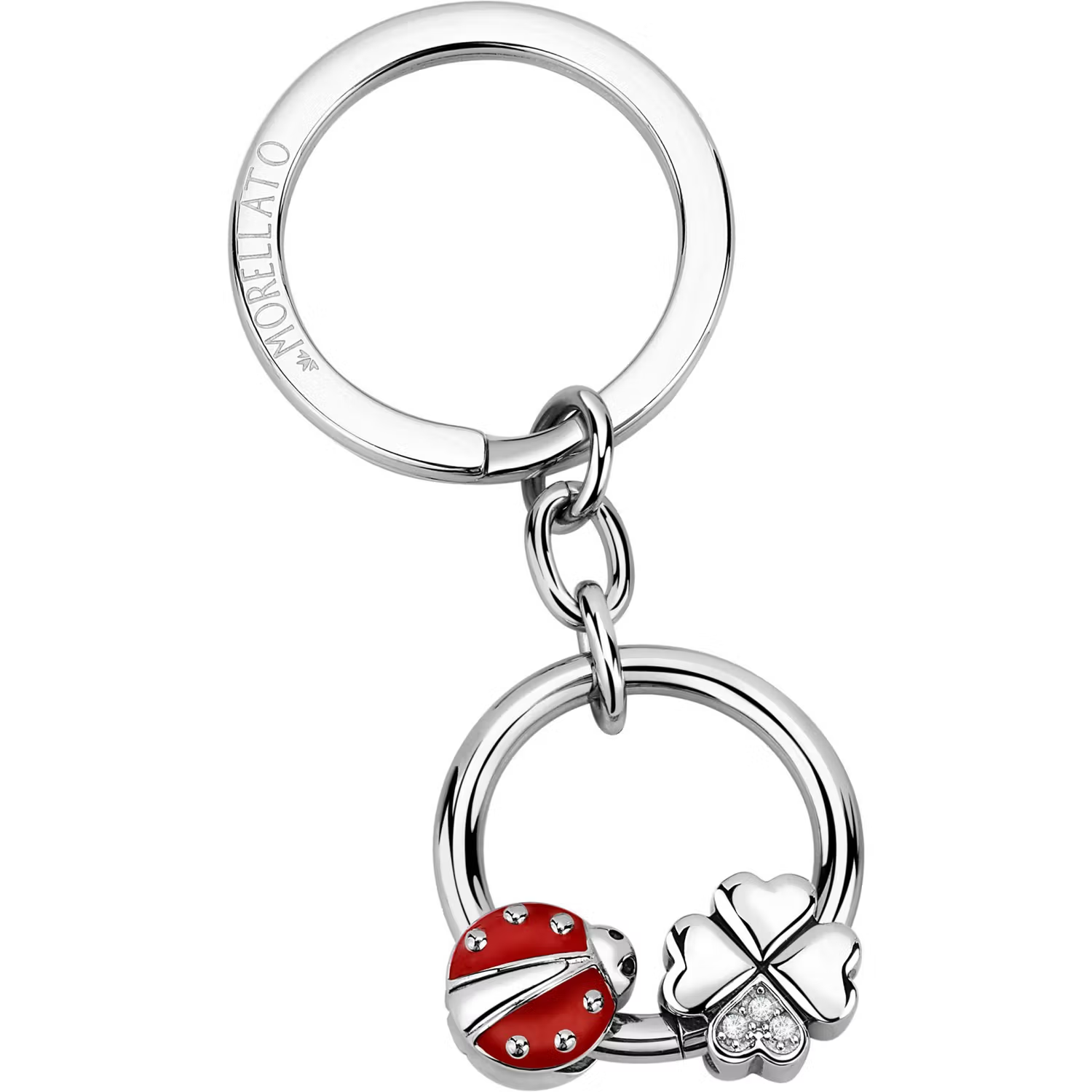Morellato Portachiavi Donna Gioielli Story SD7314 Coccinella Quadrifoglio