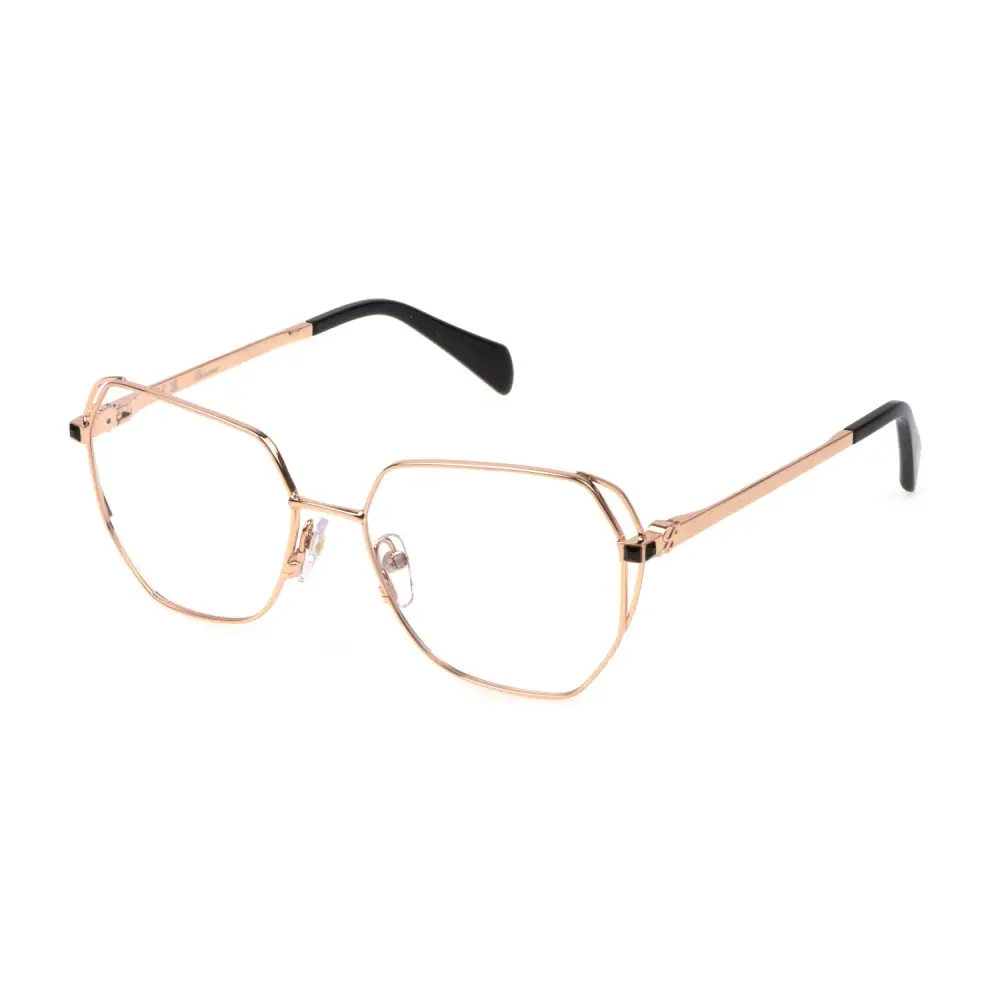 Occhiali da vista Blumarine VBM211S donna, montatura oro rosa esagonale, lenti trasparenti