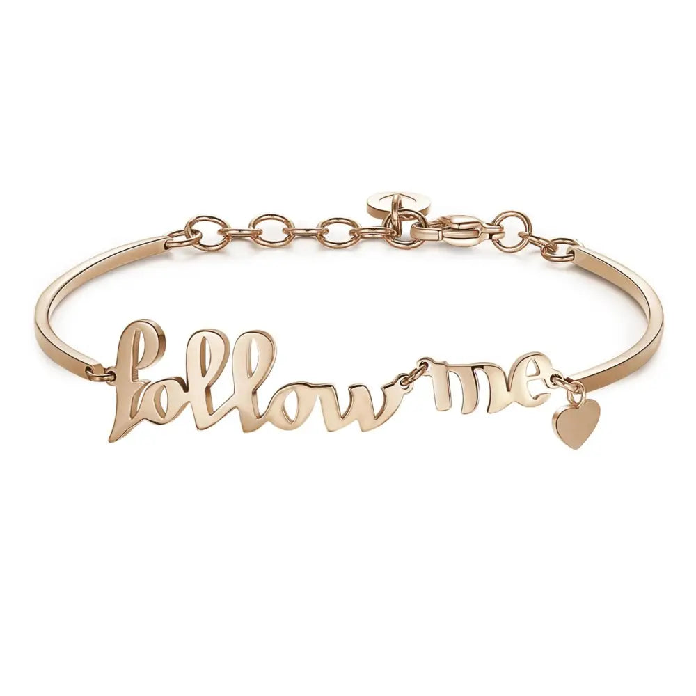 Bracciale donna Gold Follow Me con charm cuore e pendente cuore