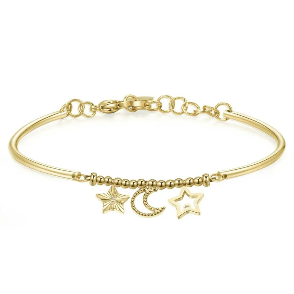 Bracciale Donna Chakra BHK297 Stella Luna con charm stella luna e perline