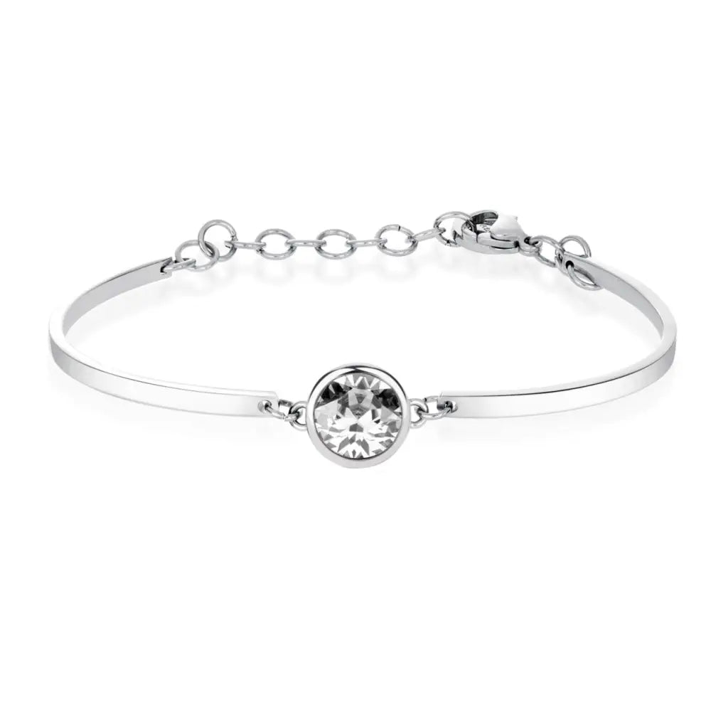 Bracciale donna Chakra Cristallo Grigio BHK80 con cristallo chiaro