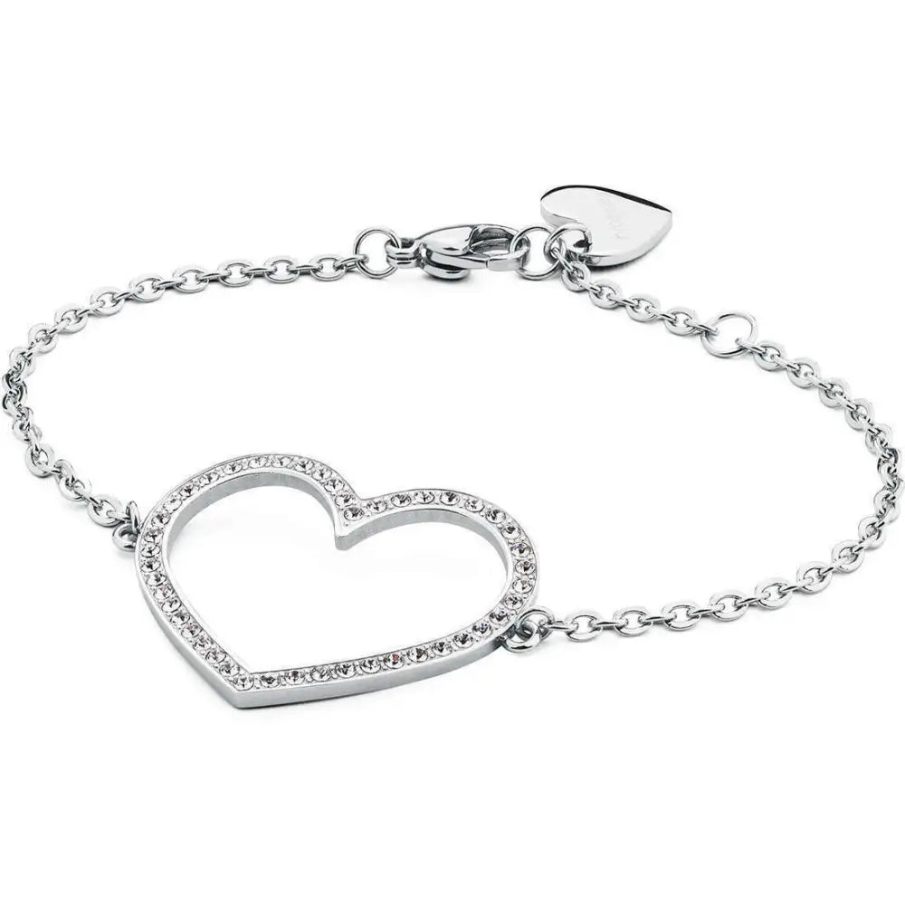 Bracciale donna Minuetto BMU11 cuore argento con gemme trasparenti