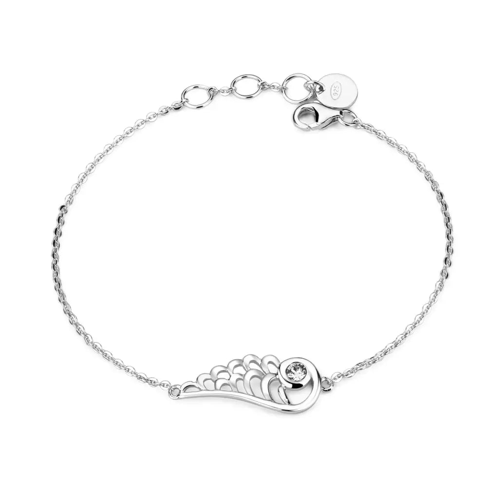 Bracciale donna Paradisia con ala d’argento e diamante G9PA12A