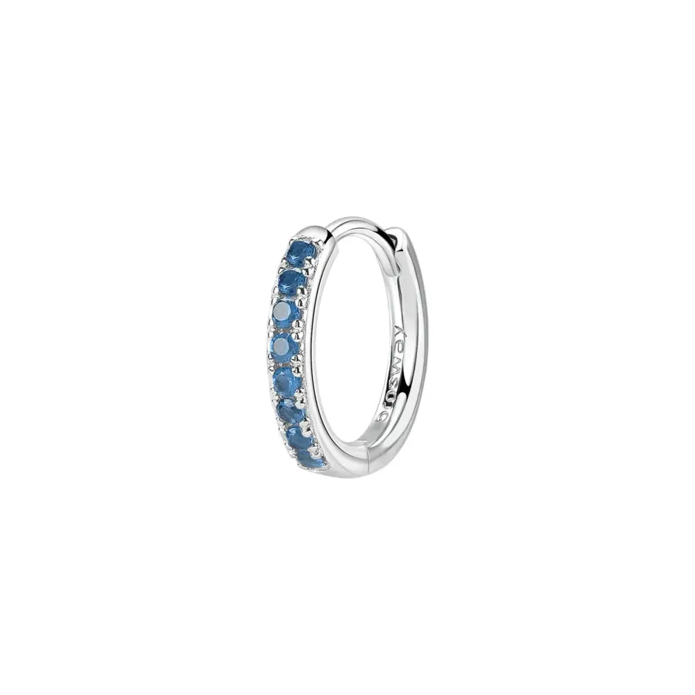 Orecchino a cerchio Brosway Ad Anella argento 925 con gemme blu