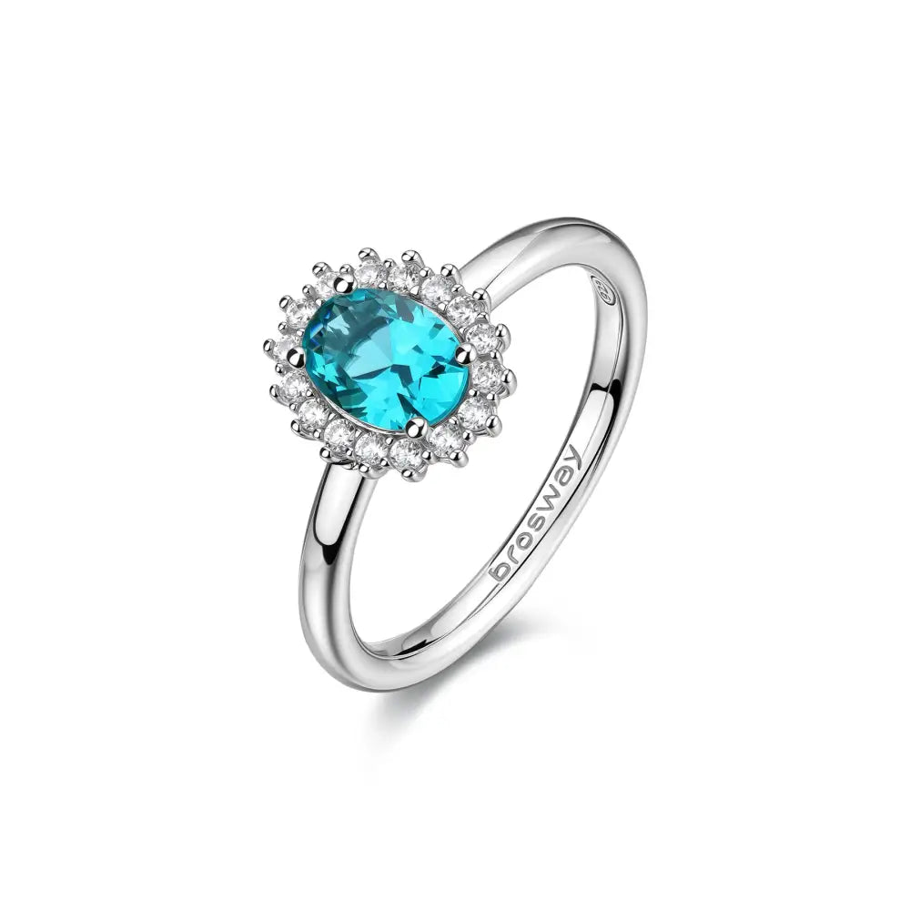 Anello Brosway donna argento 925 Fancy FAG20 con turchese e diamanti