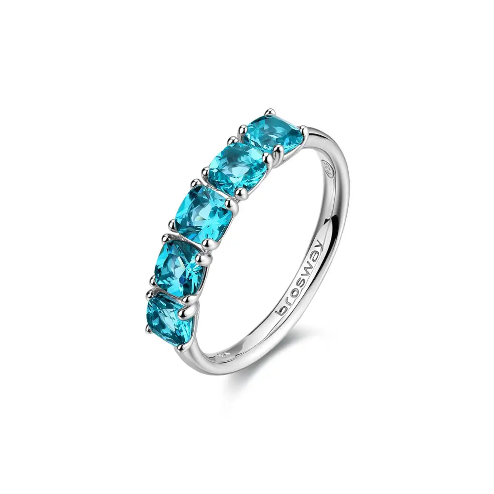 Anello Brosway donna argento 925 Fancy FAG23 con 5 pietre blu
