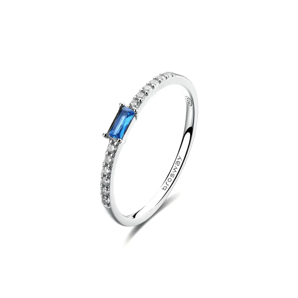 Anello donna Brosway in argento 925 con gemma blu e diamanti, Fancy FFB135