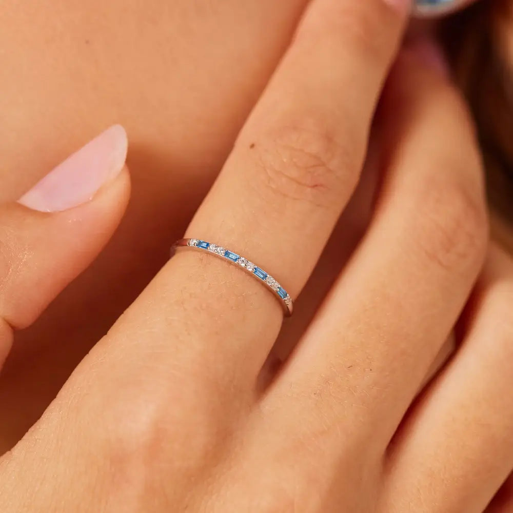 Anello Brosway donna in argento 925 con diamanti e zaffiri 18k