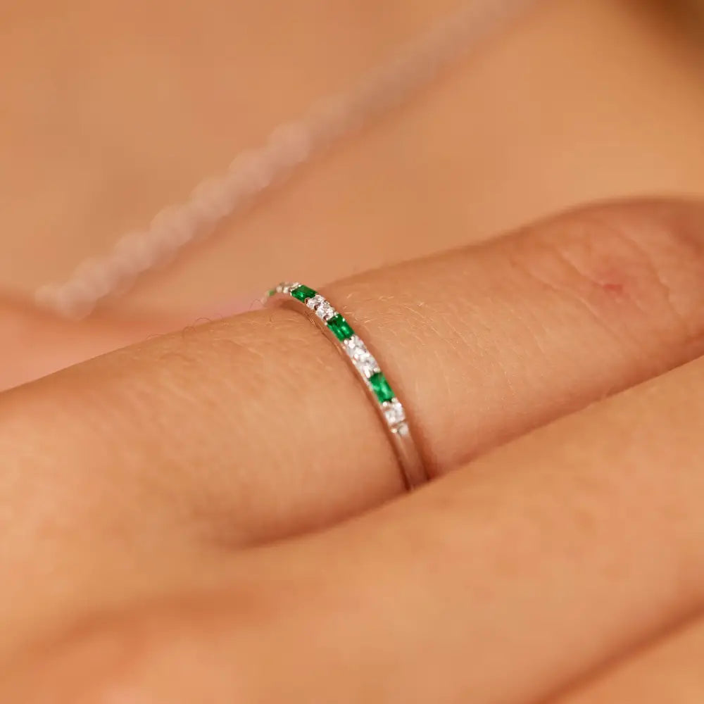 Anello Brosway donna in argento 925 con smeraldi e diamanti