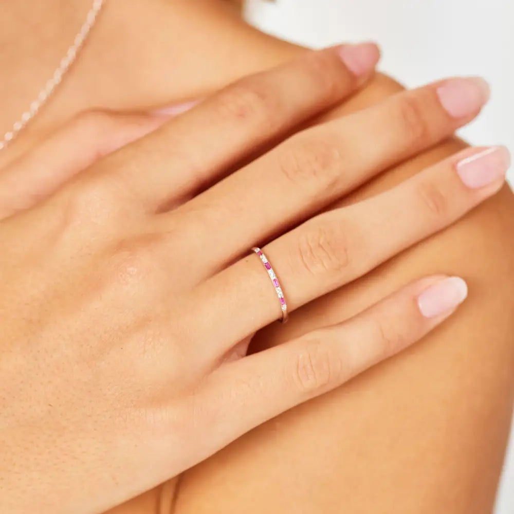 Anello donna Brosway in argento 925 con pietre viola, collezione Fancy FPR144