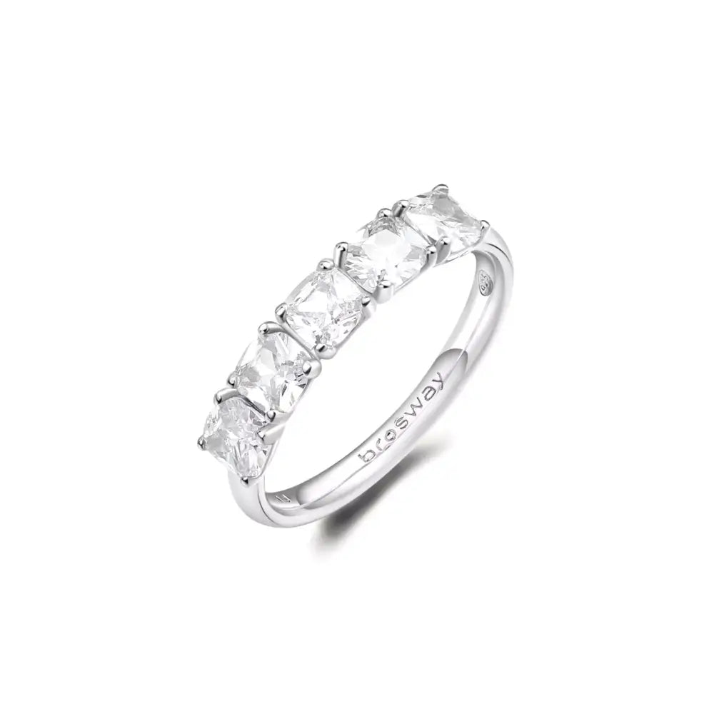 Anello eternity in argento 925 con diamante princess cut, Brosway FANCY FIW25C
