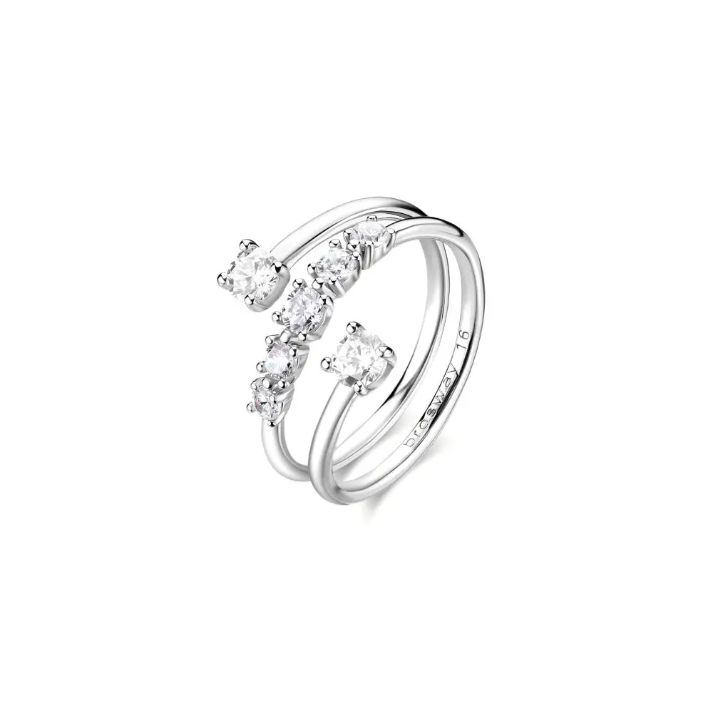 Anello donna Brosway in argento 925 con zirconie, design elegante