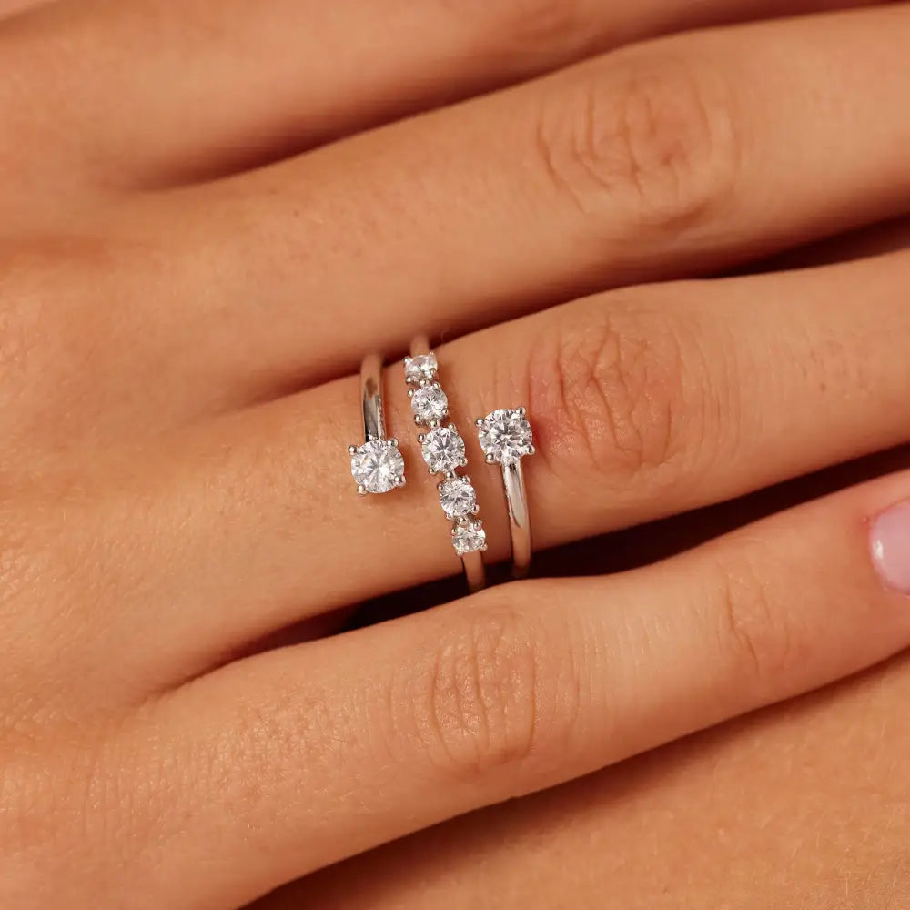 Anello fidanzamento Brosway Fancy oro bianco 18k diamanti princess cut