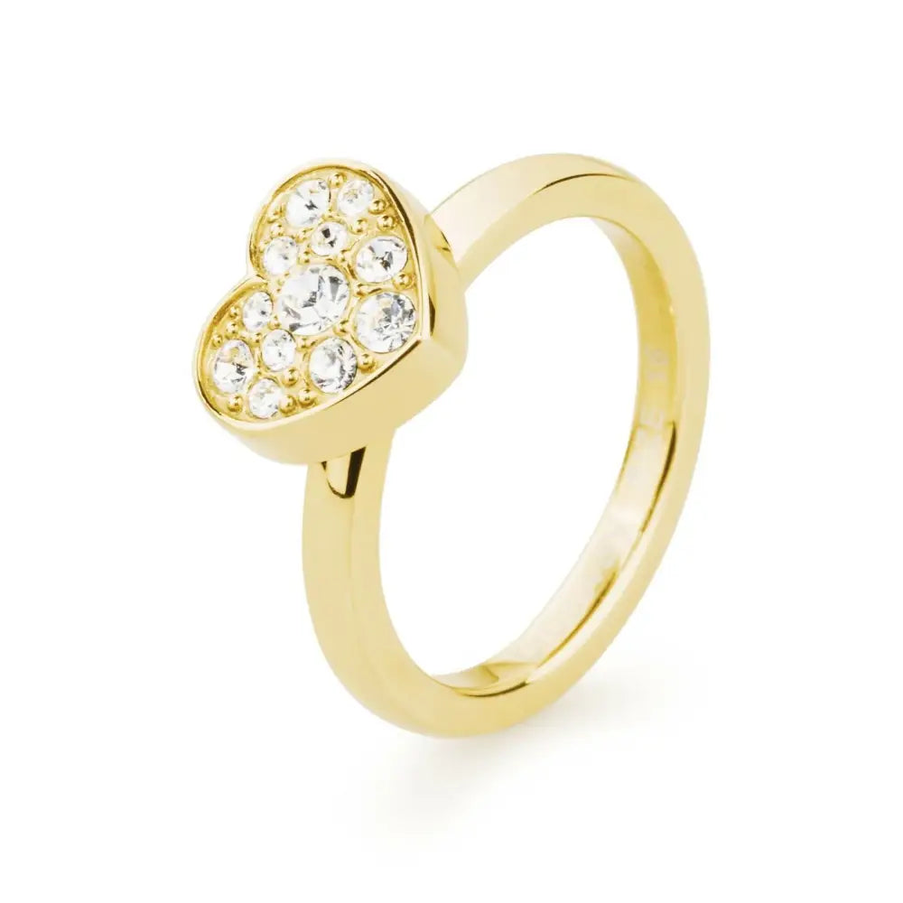 Anello donna Brosway Tring BTGC21E Mis. 20 CURIOSITA con cuore oro e gemme