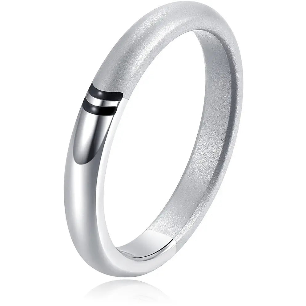 Anello donna Brosway Tring BTGC21E Mis. 20 in argento opaco con striscia nera