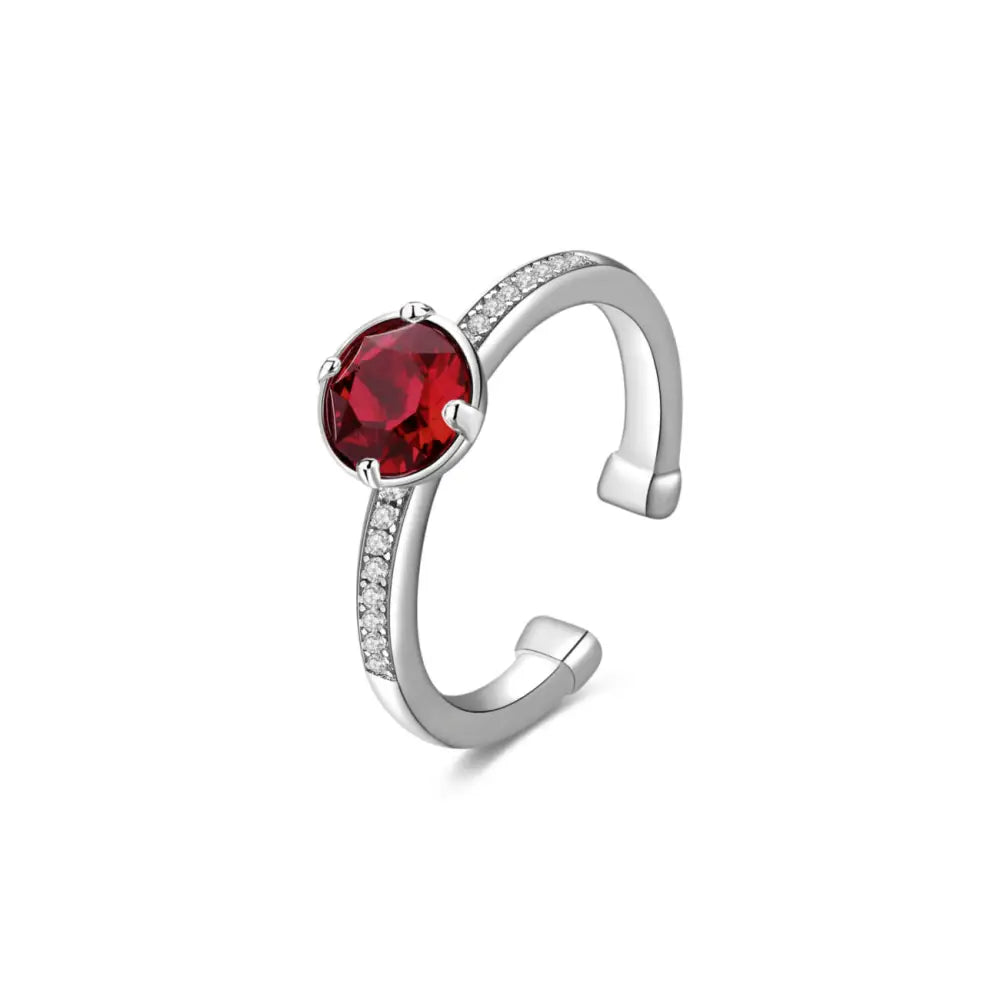Anello donna Brosway Tring BTGC21E argento con gemma rossa e pietre bianche, mis. 20