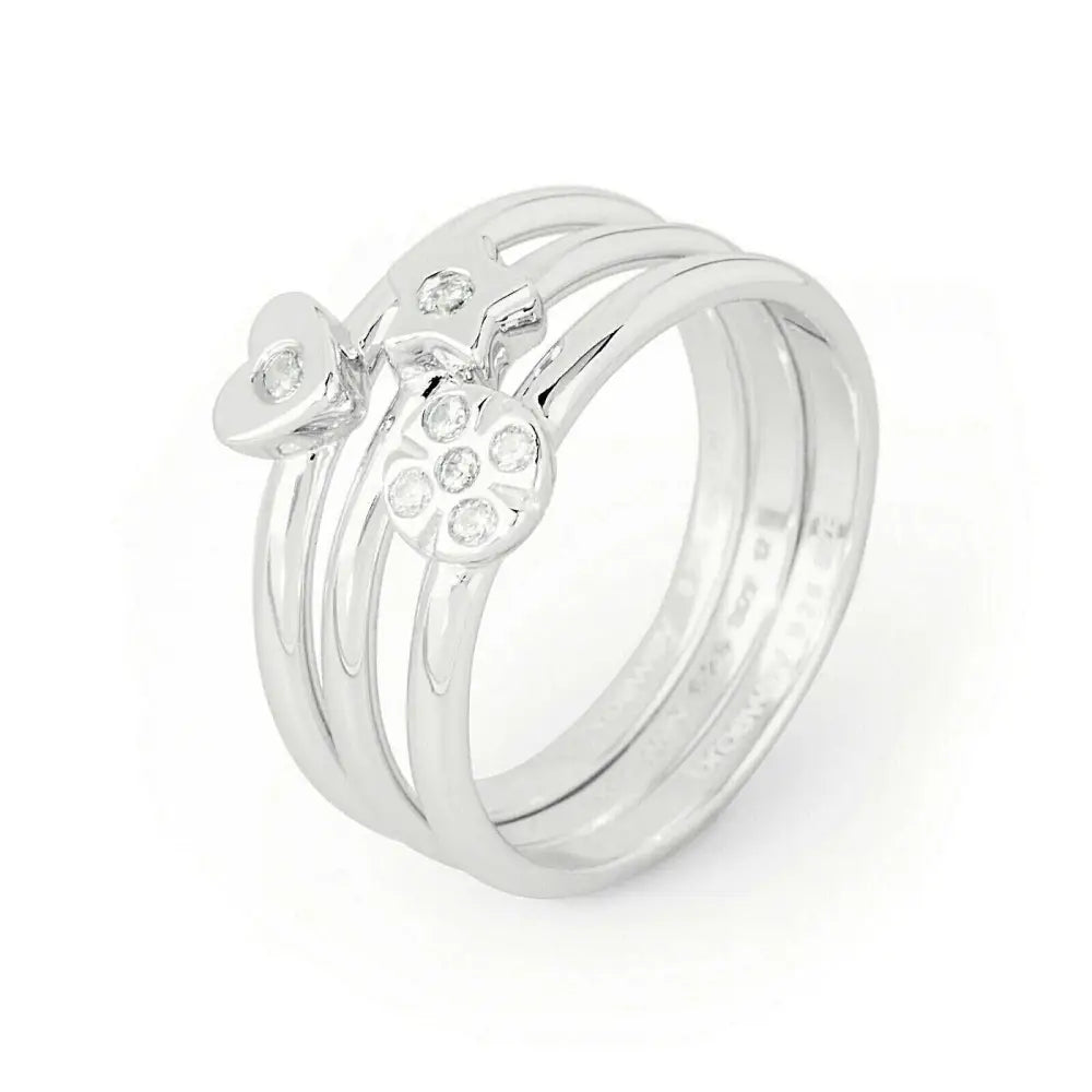 Anello Brosway donna Tring BTGC21E argento con diamanti e design floreale