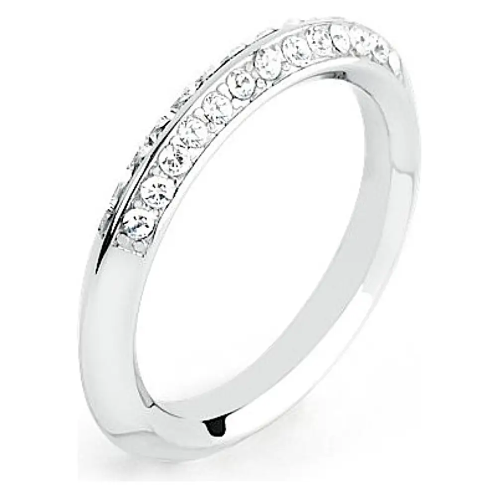 Anello eternity Brosway donna in oro bianco 18k con diamanti BTGC21E