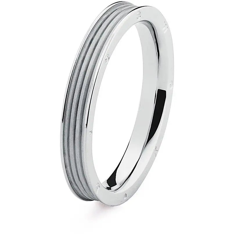 Anello donna Brosway Tring BTGC21E Mis. 20 CURIOSITA’ argento con scanalature orizzontali e finitura lucida