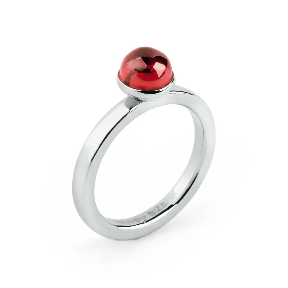 Anello donna Brosway Tring BTGC21E in argento con gemma rossa, mis. 20
