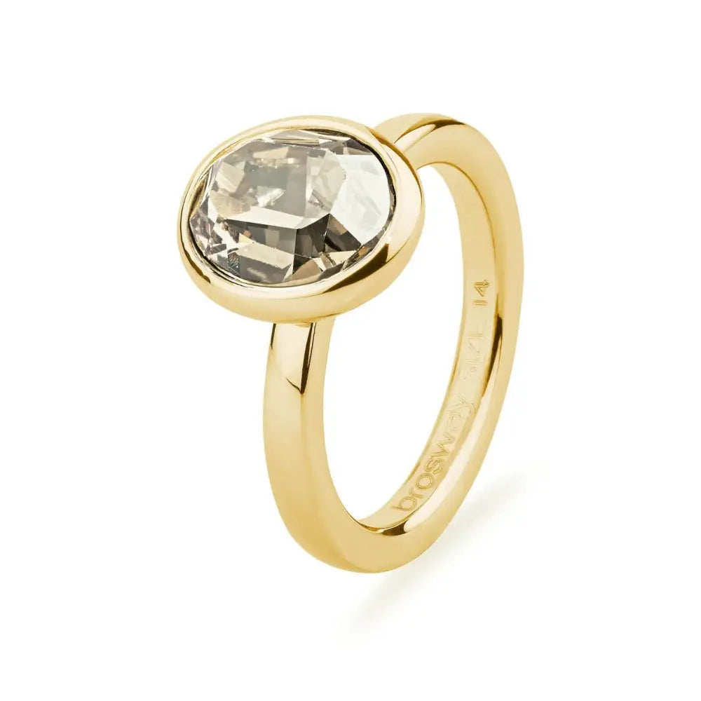 Anello donna Brosway Tring BTGC21E Mis. 20 CURIOSITA’ in oro con pietra sfaccettata