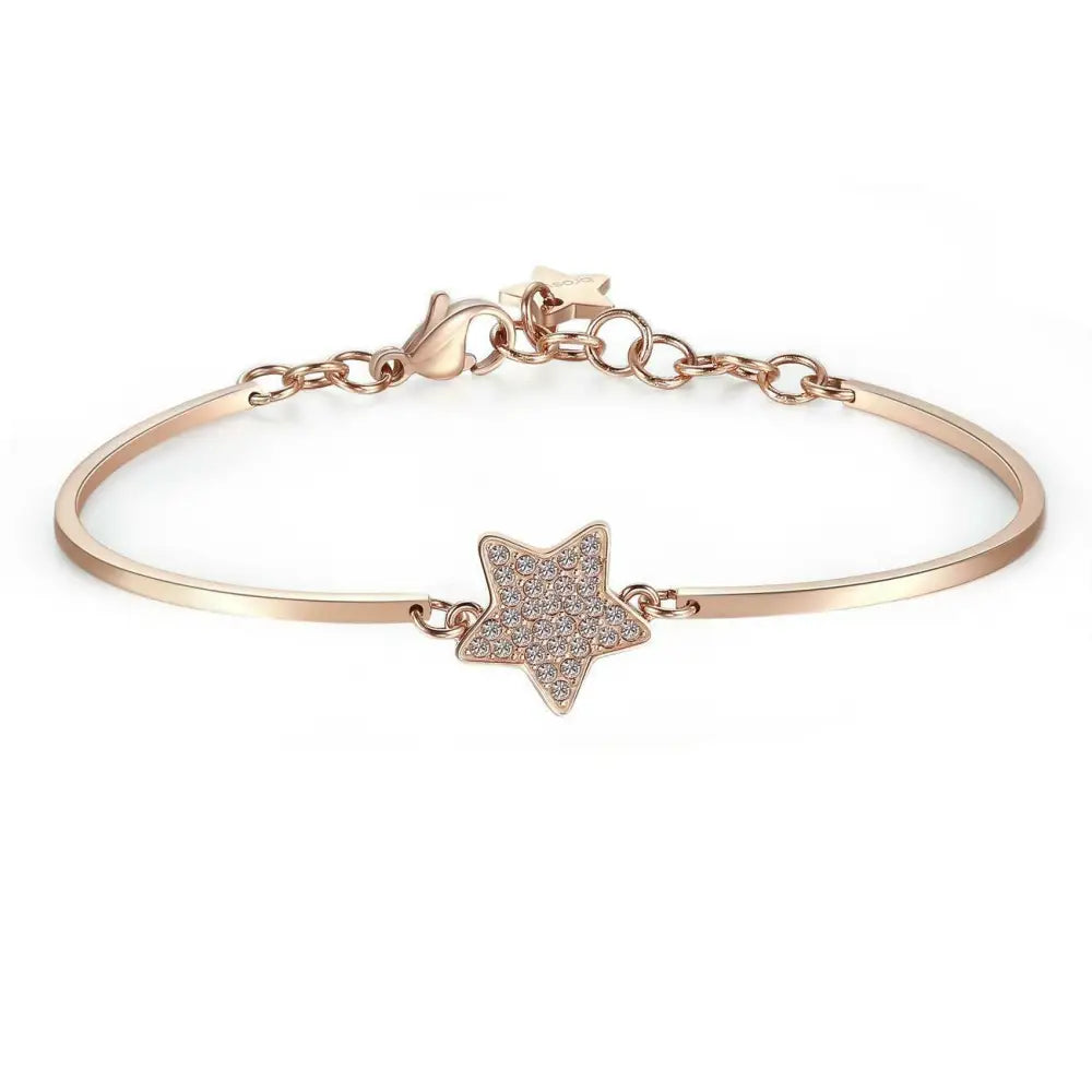 Bracciale Brosway Chakra BHK364 Stellina oro rosa con stelline diamanti